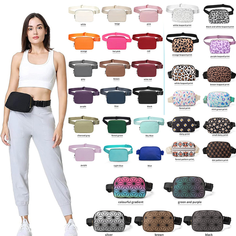 Кросс-бодерная сумка через плечо Amazon для мобильного телефона, нейлоновая сумка для бега и фитнеса, готовая сумка на пояс Lulu Same Style