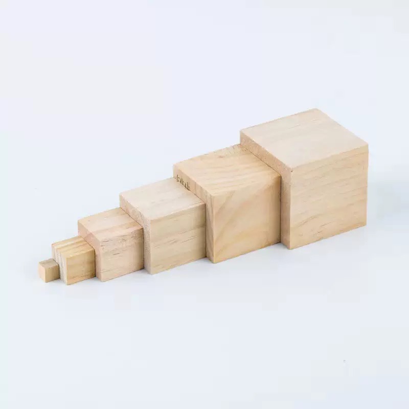 New Zealand Pine Wood Blocks Log Wood Kidsren's Toys Building Blocks Mathematics Teaching Aids DIY Model Puzzle Solid Wood Material