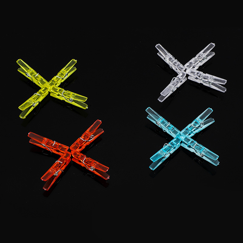 Plastic Clip Acrylic Clip Colorful Mini Photo Clip Transparent White Binding Clip Wholesale Christmas Decoration Light String Clip
