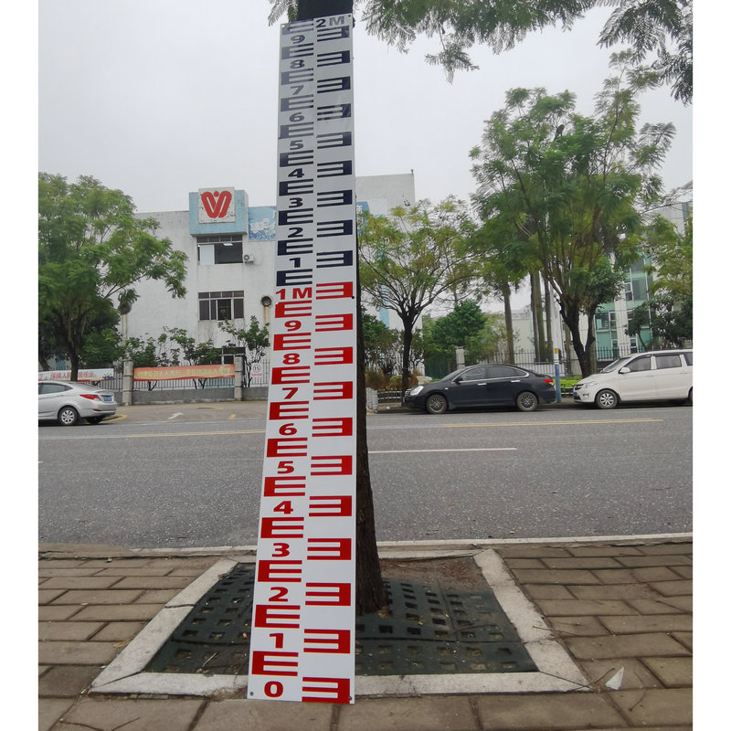 Manufacturer Customized Water Level Ruler Aluminum Alloy Water Ruler Cylindrical Enamel Stainless Steel Water Conservancy Hydrology Ruler Reservoir Measurement
