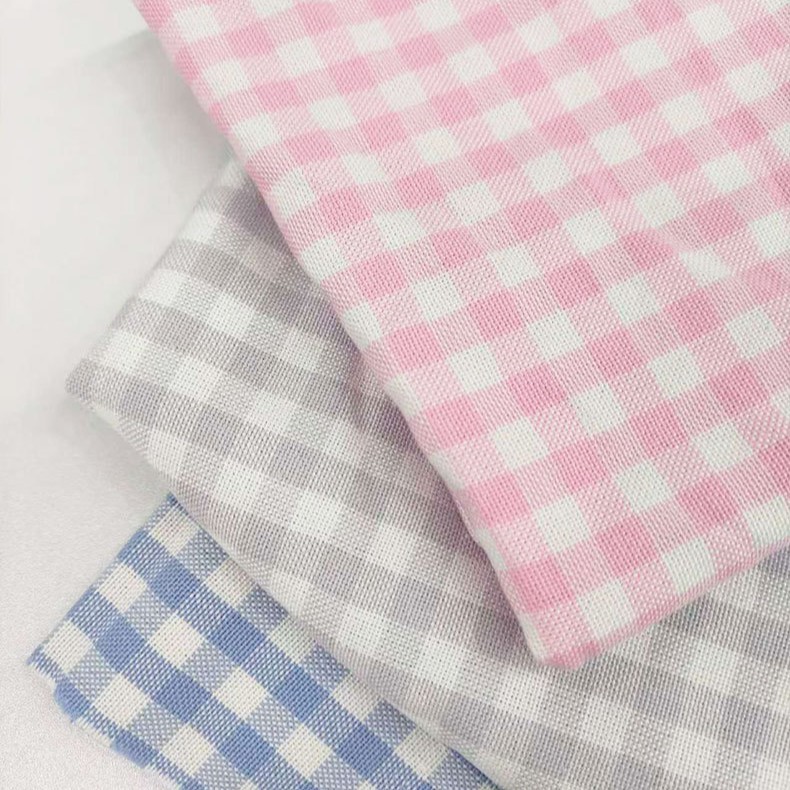 Tencel Ramie Mat Fabric 4-Strand Ramie Fabric Lyocell Infant Mat Plaid Fabric Wholesale
