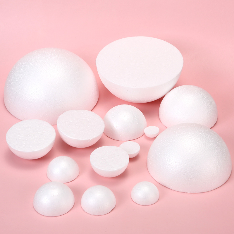 Handmade practical semicircle ball model simple solid Styrofoam foam hemisphere white DIY art materials