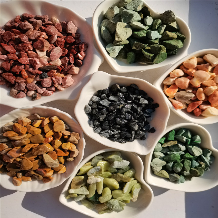 Камень гравий садовые материалы черный галька белый мелкий камень цвет суккулентный горшок мощение камень