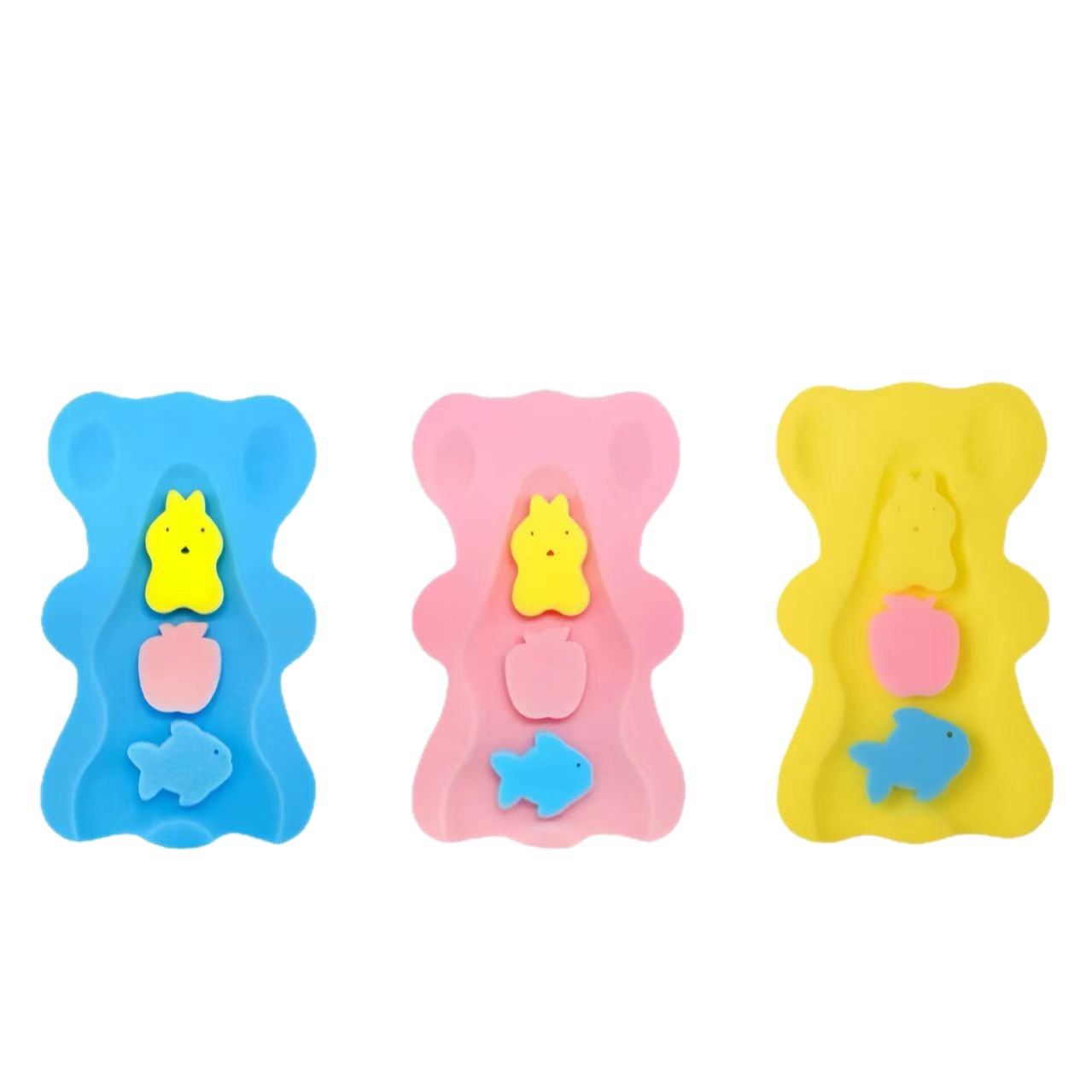 New Baby Bath Sponge Pad Bath Pad Bath Net Bath Rack Cushion Bath Lying and Drag Universal Sponge Pad