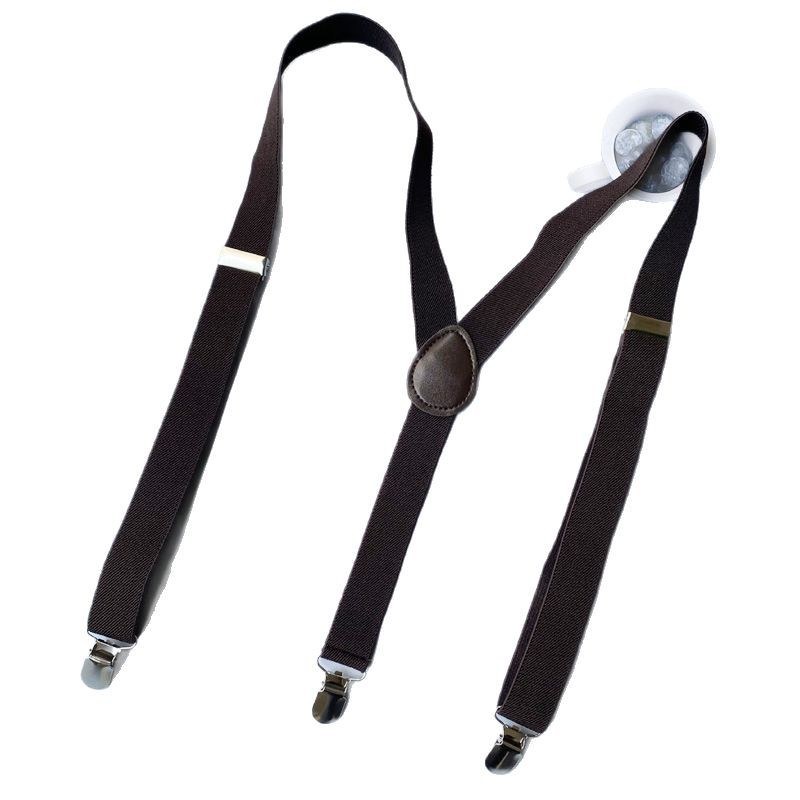 British Strap Unisex Joker 2.5cm Strap Y-shaped Pants Elapsed Strap Pants Strap Clip Suspender Strap