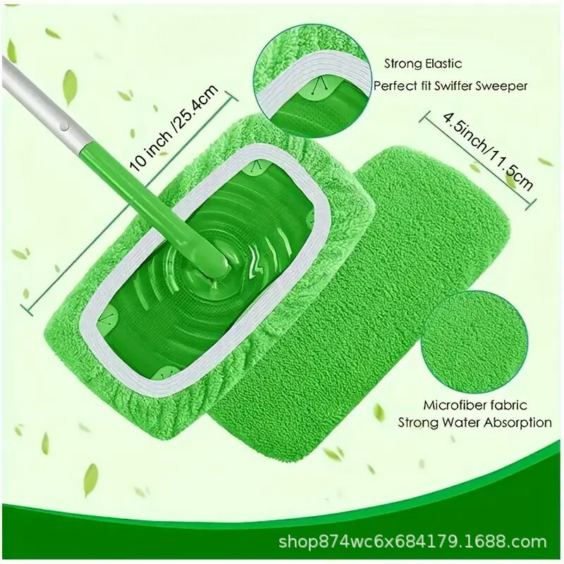 Suitable for Swiffer Mop Replacement Cloth Cover Mop Cloth Floor Mop Household Wet and Dry Rotating Mop Cloth Cover