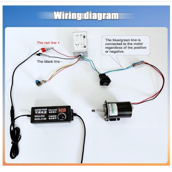 Dc Motor Speed Controller Dc 12V 24V 36V 48V 60V20A Forward and Reverse Dc Speed Regulator