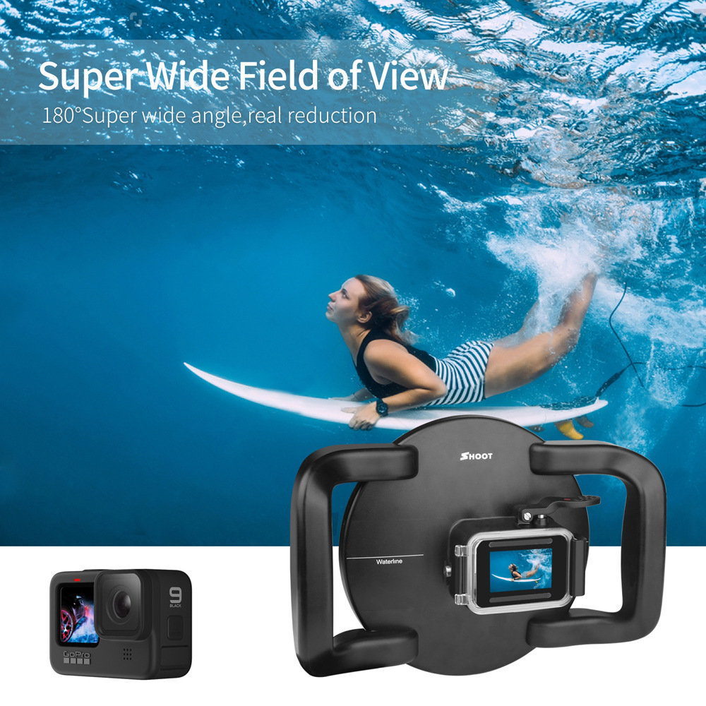 Diving mask for Gopro camera Hero10/9 spherical waterproof mirror water mirror underwater photography fish eye mask