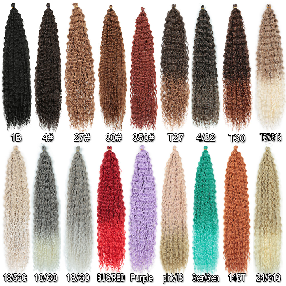 22 Inch DeepTwist High Temperature Silk Latin American Roll White Long Curly Hair Tops Kinky Curl Braids