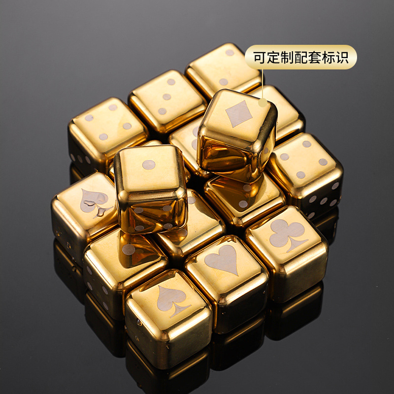 316 Creative Stainless Steel Ice Food Grade Frozen Ice Grain Whisky Ice Wine Stone Beer Metal Ice Set