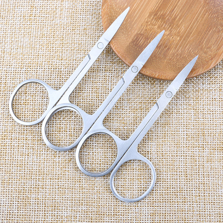 Eyebrow Scissors A-Cut Sharp Beauty Tool Household Pointed Eyebrow Trimming Scissors Nose Hair Scissors Stainless Steel Small Scissors