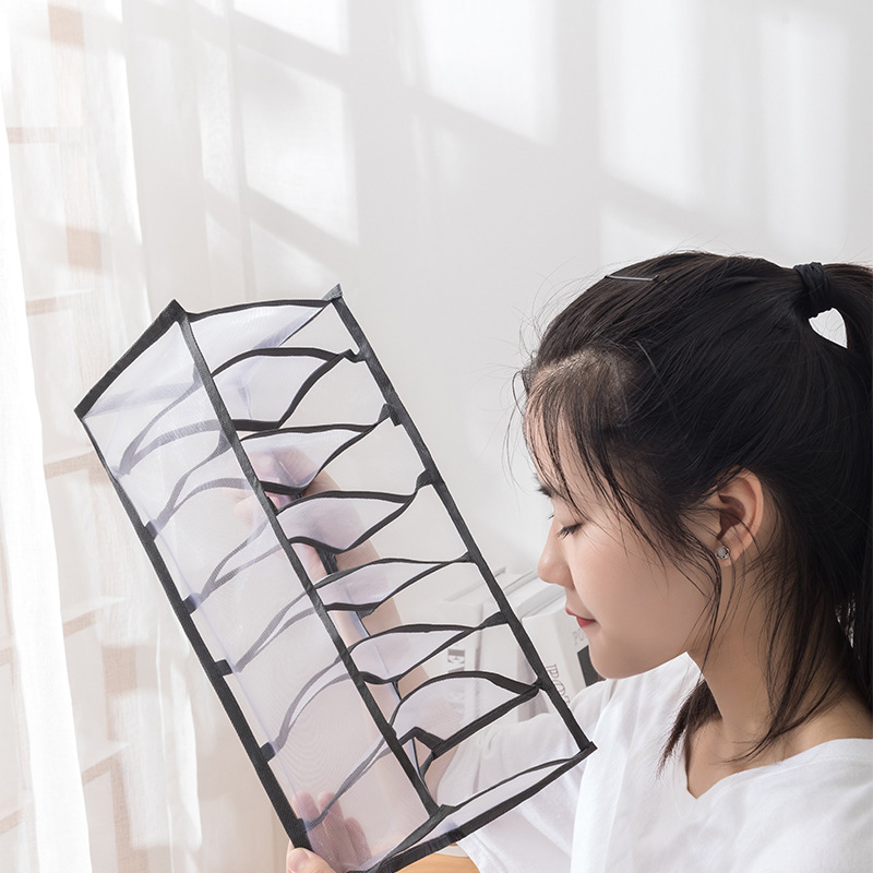 Underwear Storage Box, Socks and Intimates Three-In-One Home Drawer Storage Partition Box Wardrobe Clothes and Pants Compartments