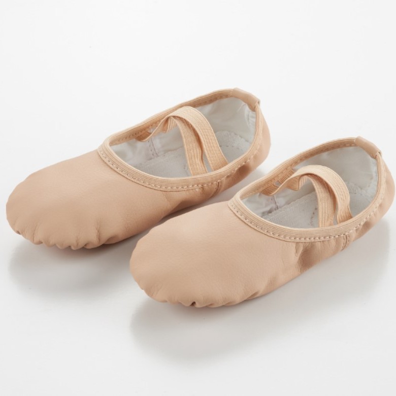 Soft Leather Two-Soled Ballet Training Shoes for Children, Cat Claw Soft Soles, Lace-Free Slip-On Dance Shoes