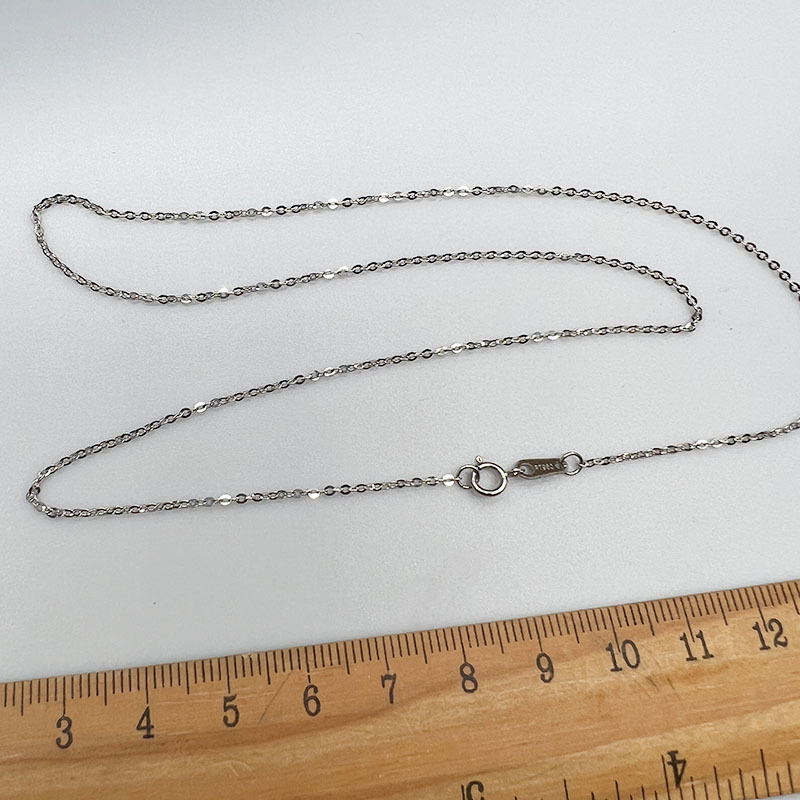Pt950 Platinum Necklace White Golden Necklace Women's Platinum Clavicle Chain Platinum Sweater Chain Platinum 950 Plain Chain