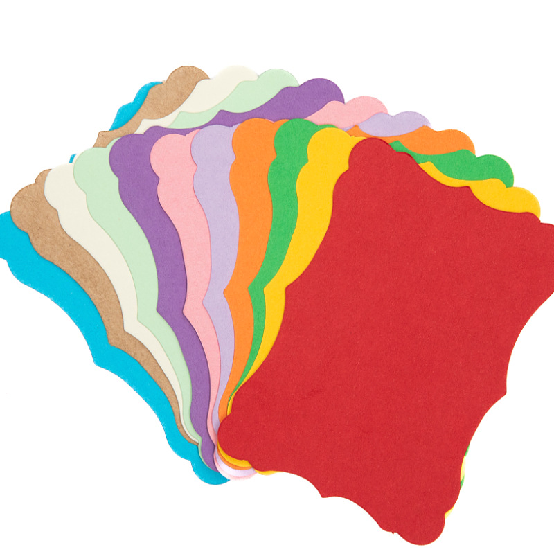 Amazon's Best-Selling Simple Solid Color Lace Wavy Greeting Card Birthday Party Invitation Handwritten Gift Color Blank Card