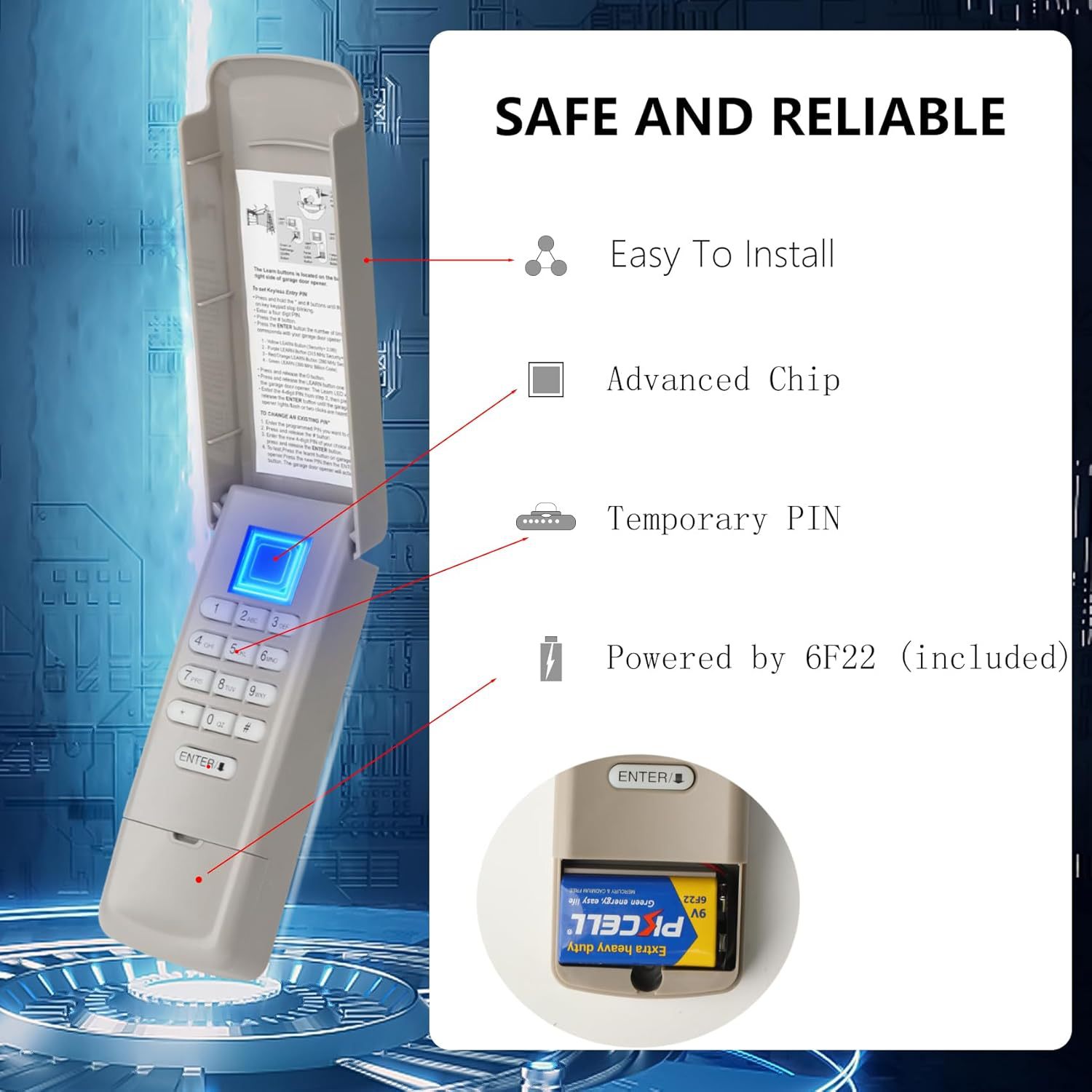 Amazon Wholesale Garage Door Keypad Remote Control Compatible with Liftmaster 877Max 878 893Max