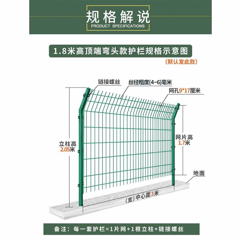 Highway Guardrail Net, Double-Sided Wire Protection Net, Photovoltaic Power Station Fence Net, Orchard Enclosure, Pond Breeding Fence