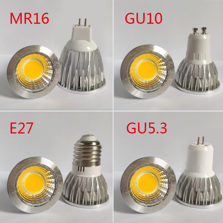 Gu10/Gu5.3 Pin Led Lamp Cup 220V/12V Wide Voltage Cob Spotlight Restaurant Commercial Energy-Saving Super Bright