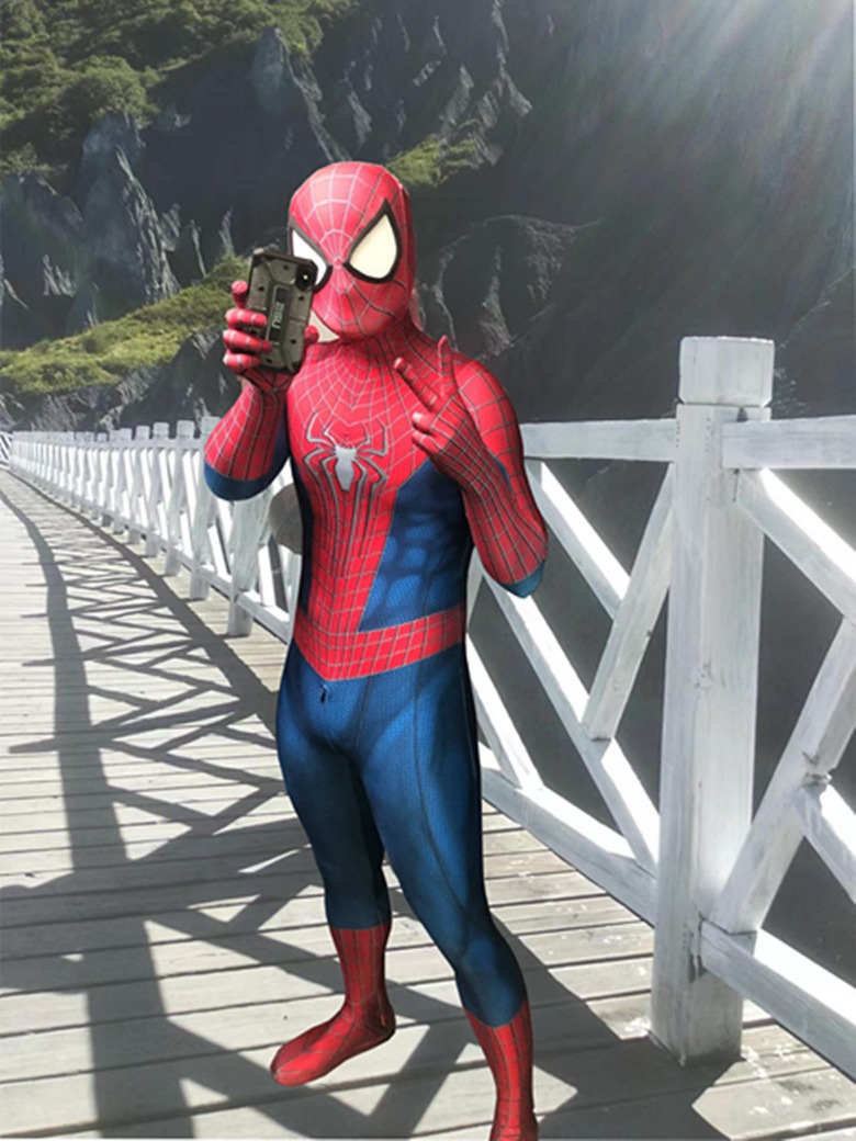 Extraordinary 2 Spider-Man Cosplay All-Inclusive Bodysuit Spandex Elastic Digital Printing Comic Show Performance Clothing