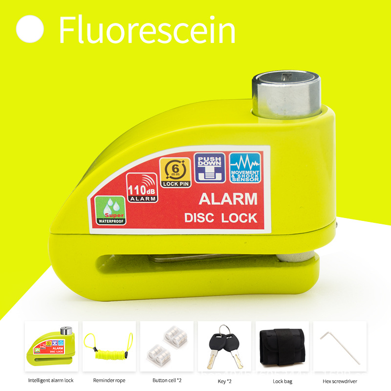 Alarm lock motorcycle disc brake lock electric bicycle lock bicycle lock alarm lock anti-theft lock intelligent anti-theft cross-border