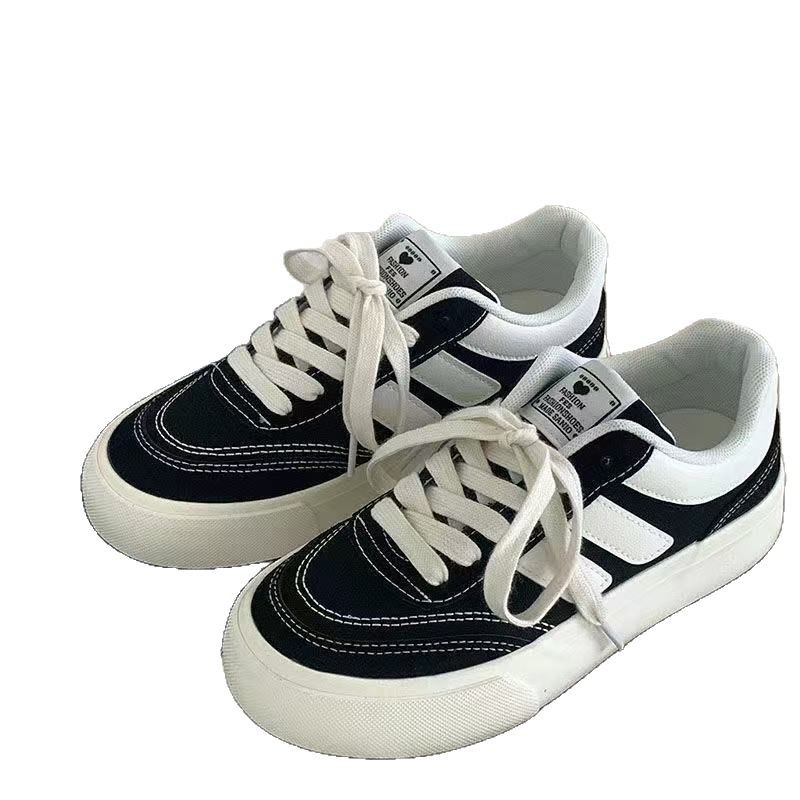 Foreign Trade Explosions German Training Canvas Shoes New Women's Low-top Board Shoes Korean Trendy Casual Shoes All-match Hong Kong Style Student Shoes