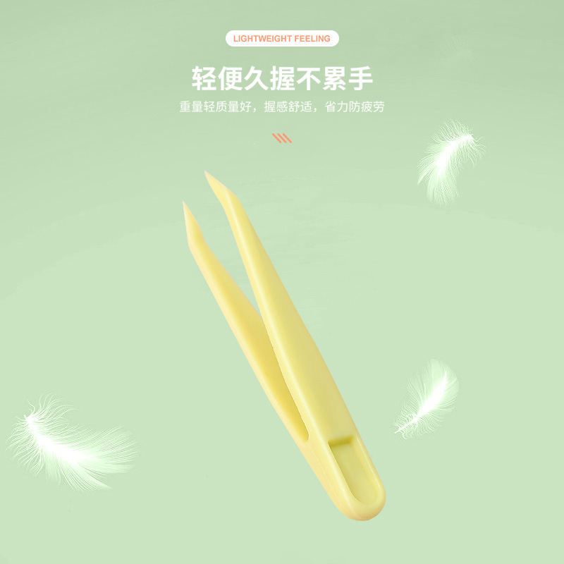 6cm Plastic Tweezers Straight Head Hand Account Clip Tape Glue Bag Guka Sticker Tool Cultural Creation