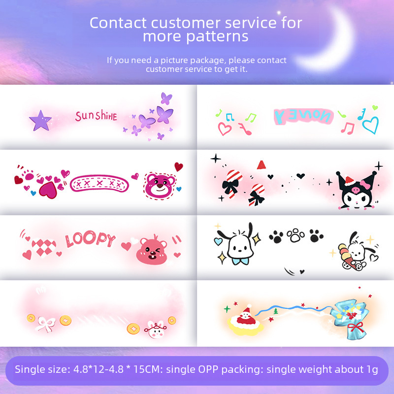 New Year's Day girl cute face makeup New year new year Creative face stickers love blush cute makeup stickers tattoo stickers