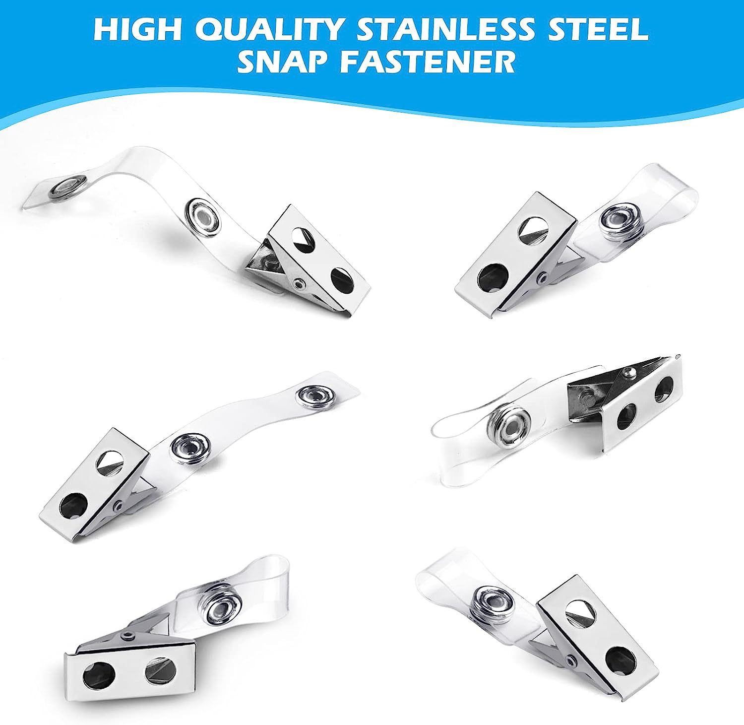 Manufacturer Employee Card Arrangement Document Single Hole Metal Clip Badge Card Holder Double Hole Factory Brand Clip Iron Clip