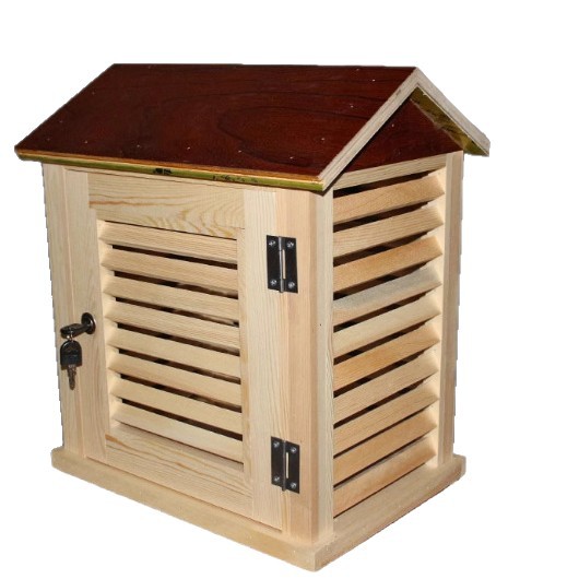 Outdoor Environment Construction Site Temperature Measurement Box Weather Station Supply Wooden Louvered Box in Stock Camphor Pine Louvered Box Cross-Border