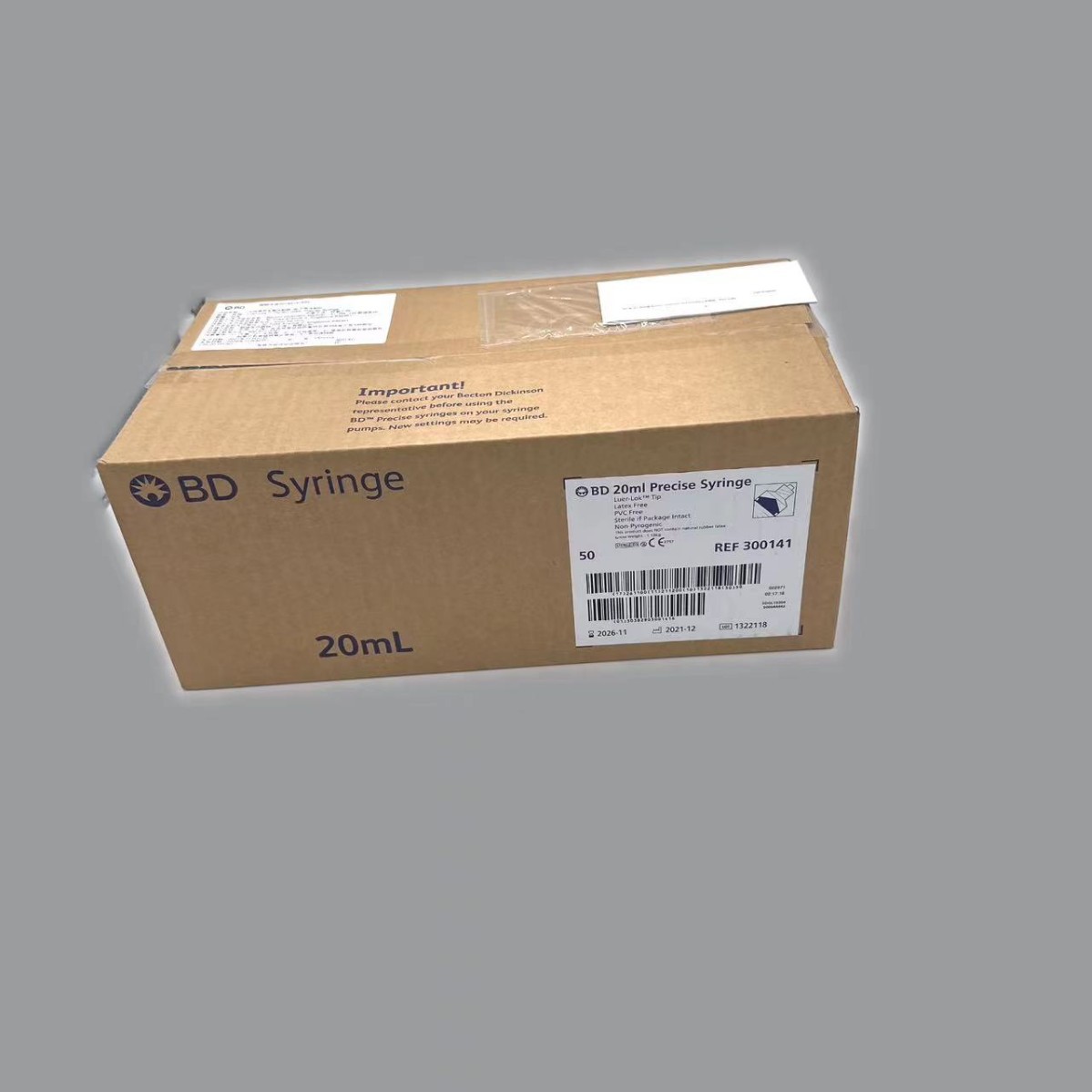 Imported from the United States, Bd300141 Syringe 20ml Screw-Top Injector Threaded Chromatography Liquid Specifically for Scientific Research