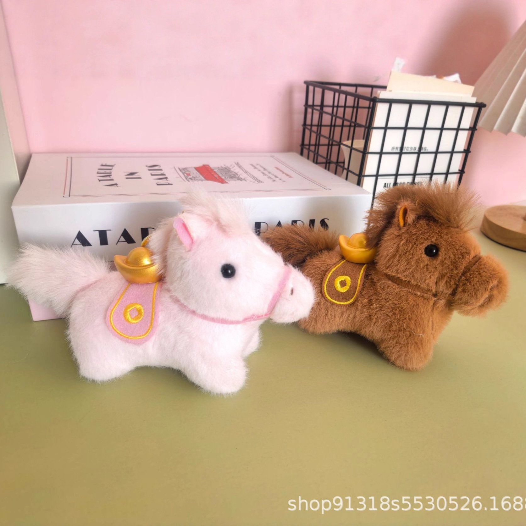 Cute Plush Pony Doll Keychain, Plush Toy Figurine, Zodiac Doll, Year of the Horse Mascot