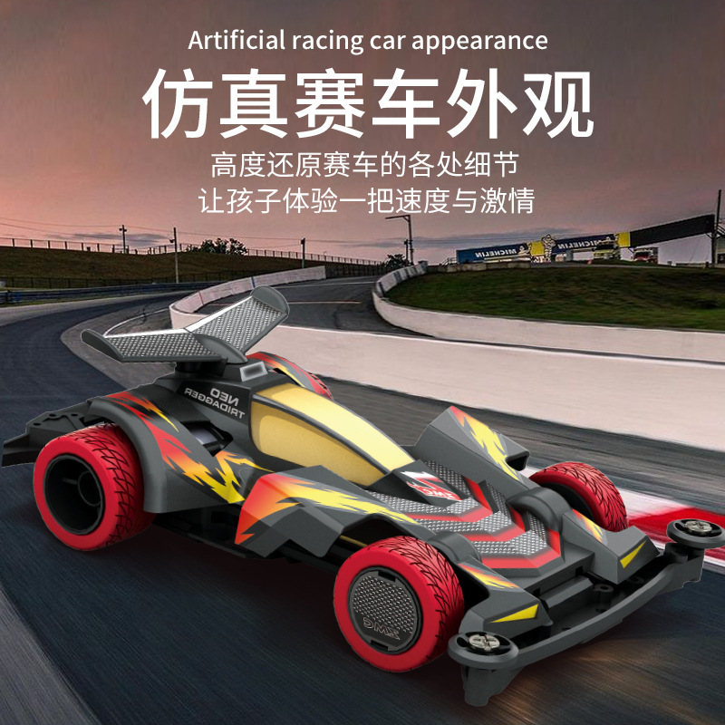 New Childhood 4WD Model Whirlwind Charge Racing Race Children Boys Assembled Toy Car Birthday Gift