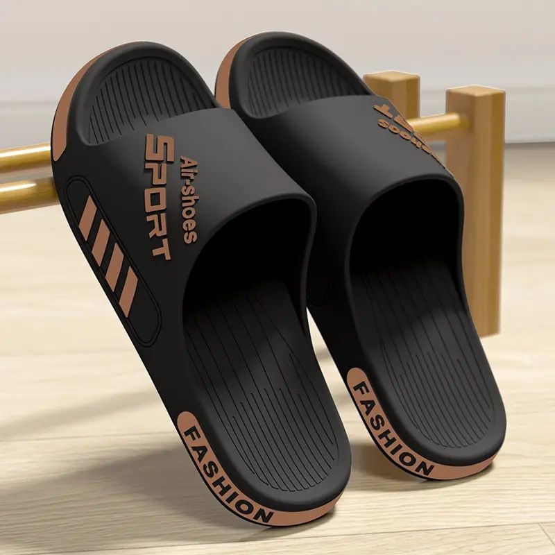 Slippers Men's Summer 36-49 Size Wearable Trendy Indoor Home Non-Slip Slippers Men's Non-Stinky Wear-Resistant Slippers