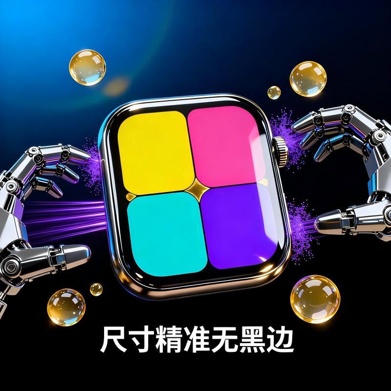 Applewatchs S10 45mm Black High-Definition High-Transparency Anti-Fall, Explosion-Proof and Scratch-Proof Watch Film Protective Film