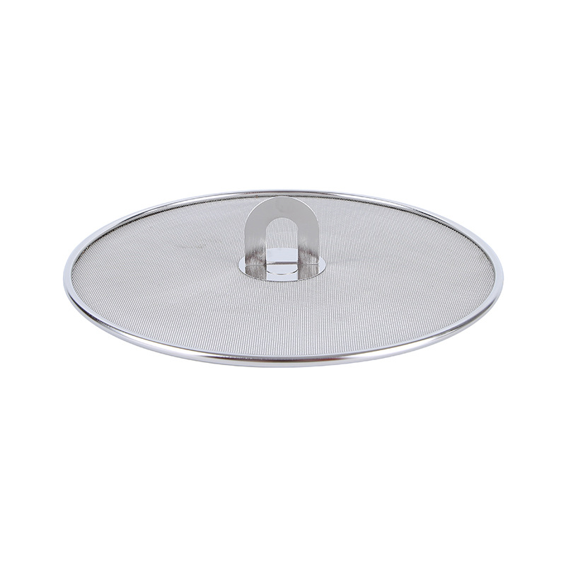 Multi-purpose stainless steel round oil cover kitchen household oil-proof splash-proof net cover oil-proof cover pot cover wholesale