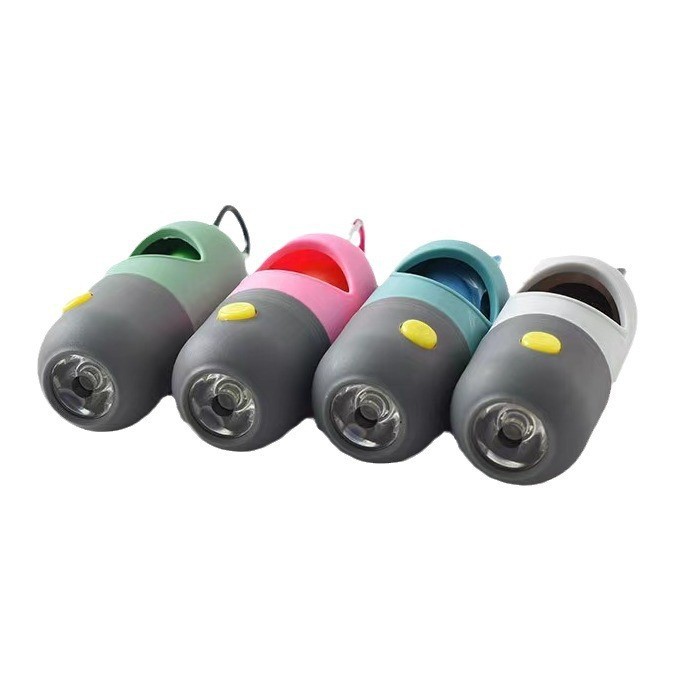 LED Light Pet Dispenser Portable Capsule Dispenser Garbage Shell Degradable Pet Poop Picker Bag Toilet Picker