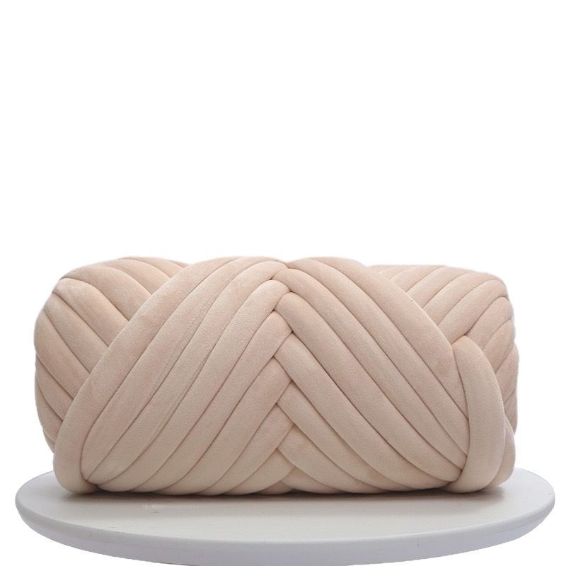 New Thick Icelandic Yarn Crystal Velvet Core-Spun Cotton Pillow Blanket Knitting Rope Yarn DIY Bag Materials