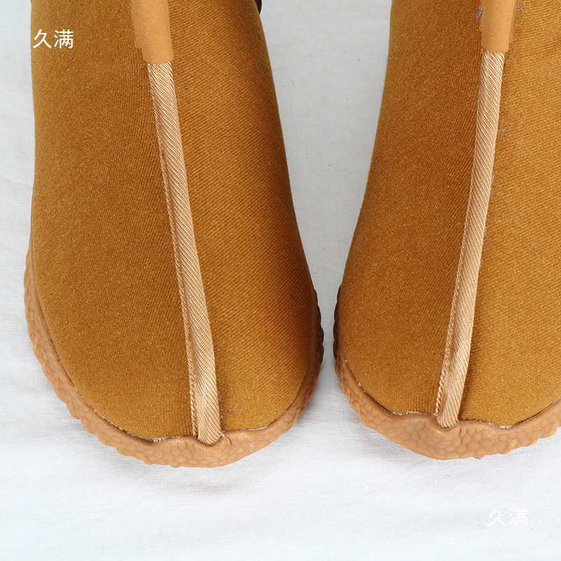 Monk Shoes Winter Cotton Shoes Monk High-Top Shoes Warm Plush Men's and Women's Shoes Layperson Shoes Nun Double Cotton Shoes Thick Cotton Boots