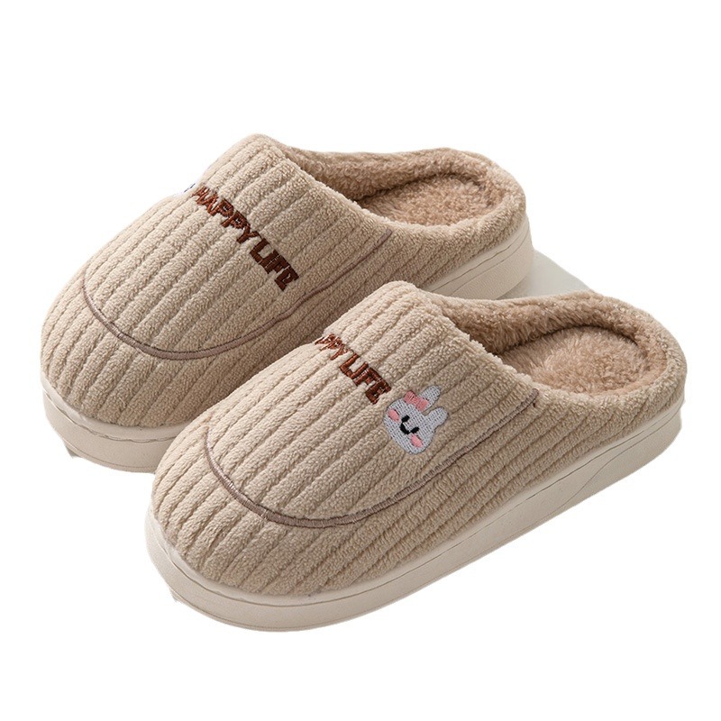 Cotton slippers wholesale autumn and winter thickened indoor home non-slip warm shit feeling home home confinement slippers for women
