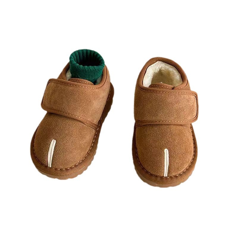 Children's Cotton Shoes 2025 Winter New Style Boys' Baby Shoes Girls' Fleece-Lined Warm Cotton Boots Kidsren's Short Snow Boots