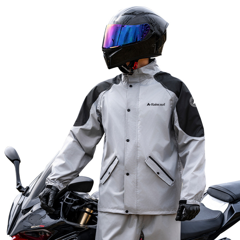 Motorcycle Raincoat and Rain Pants Outdoor Riding Split Suit Full Body Rainproof Takeaway Rider Raincoat Wholesale