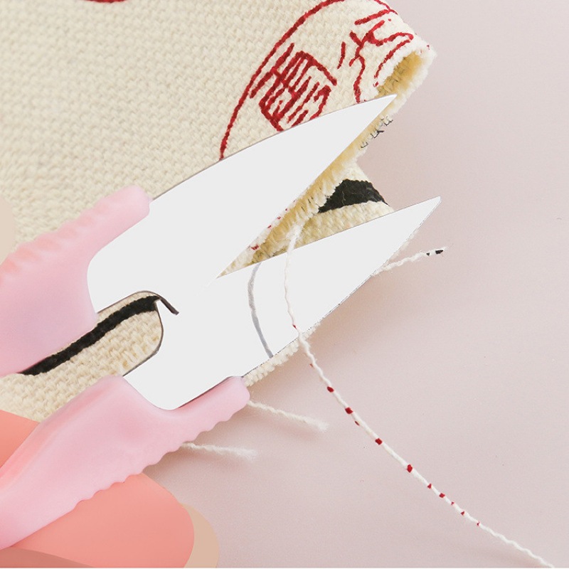 Plastic Yarn Scissors, Colorfulful U-Shaped Household Thread Scissors, Bagged Cross-Stitch Thread Scissors, Fishing Line Scissors, Sewing Scissors