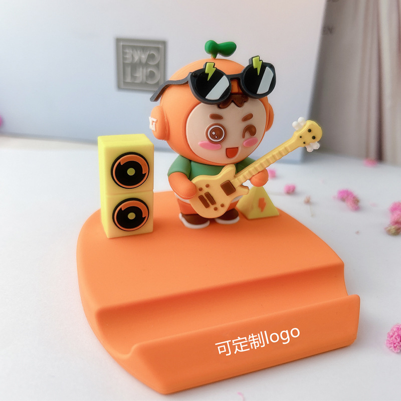 PVC Soft Rubber Three-dimensional Mobile Phone Bracket Creative Gift Personality Cartoon Doll Desktop Lazy Mobile Phone Bracket