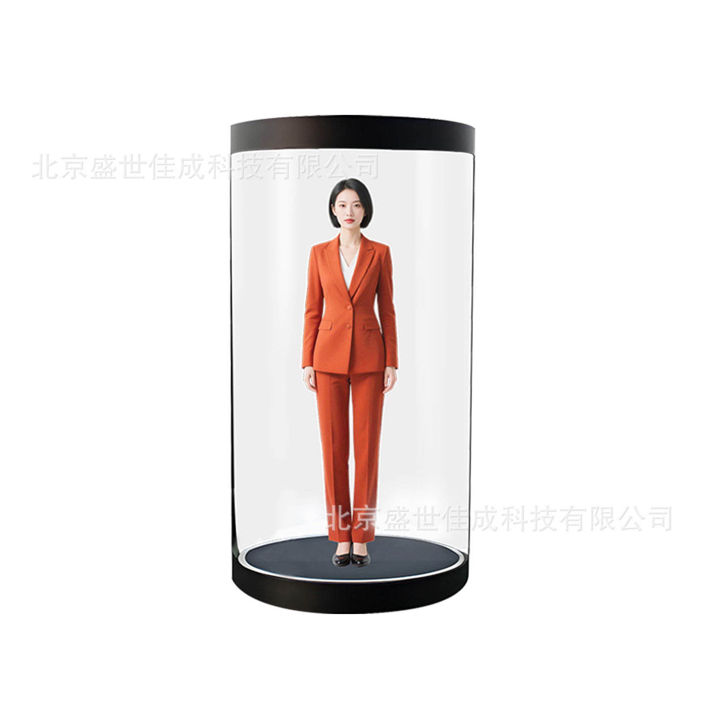 3D Holographic Chamber Digital Human Ai Interactive Chamber Display Voice Interaction Pod Transparent All-In-One Machine for Commercial Use