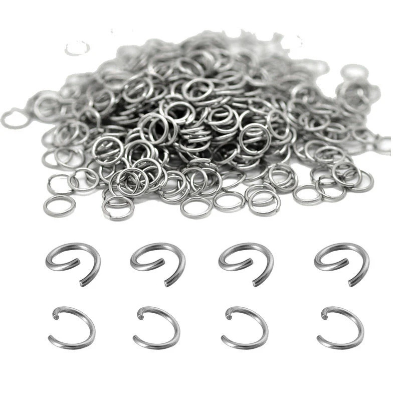 diy jewelry material open ring single ring flat iron ring chain connection ring earrings necklace accessories wholesale in stock