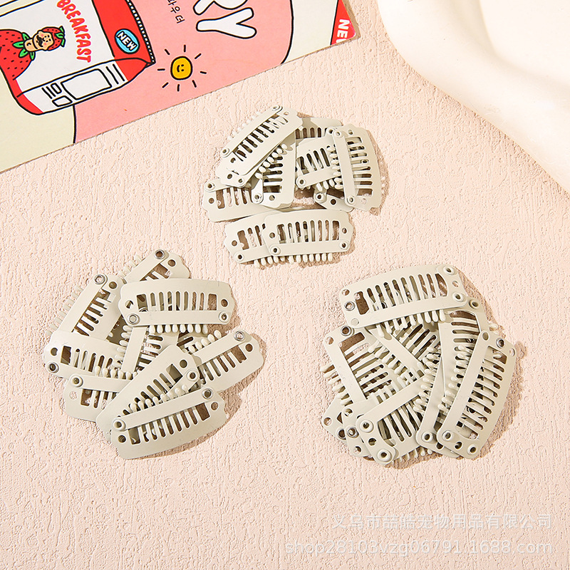 Заколка для волос домашних животных, простая заколка, стальная заколка 2.3 см, специальная заколка Bb, нескользящая, белая заколка для собак