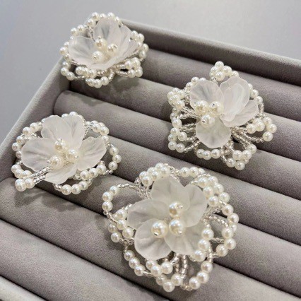 Сделанный вручную цветочный венок для свадебного платья Заколка для волос Украшение DIY Искусственный цветок для шитья маленький цветок