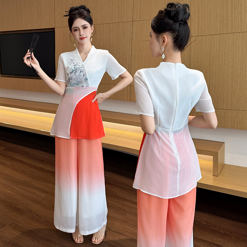 Spring and Summer 2025 New Chinese Style Retro Ear-picking Technician Female Foot Bath Technician Work Clothes Guofeng Foot Therapy SPA Work Clothes