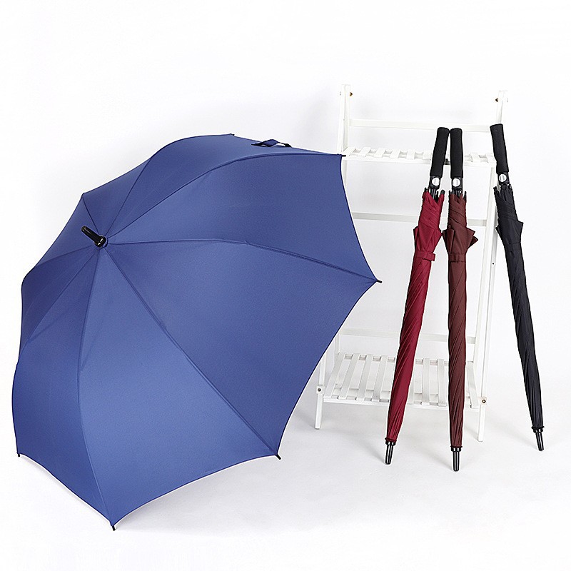 Cross-Border Oversized Men's Fiber Vinyl Umbrella Golf Umbrella Windproof Straight Umbrella Car Various Advertising Umbrellas