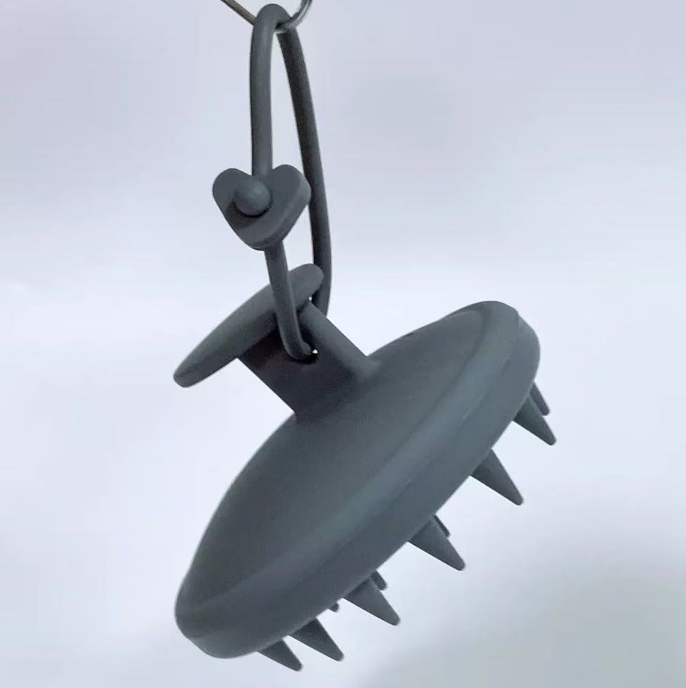 Hot Selling Silicone Shampoo Brush Lanyard Shampoo Brush Accessories Lanyard Pure Silicone Heart-Shaped Head Lanyard Lanyard Shampoo Brush